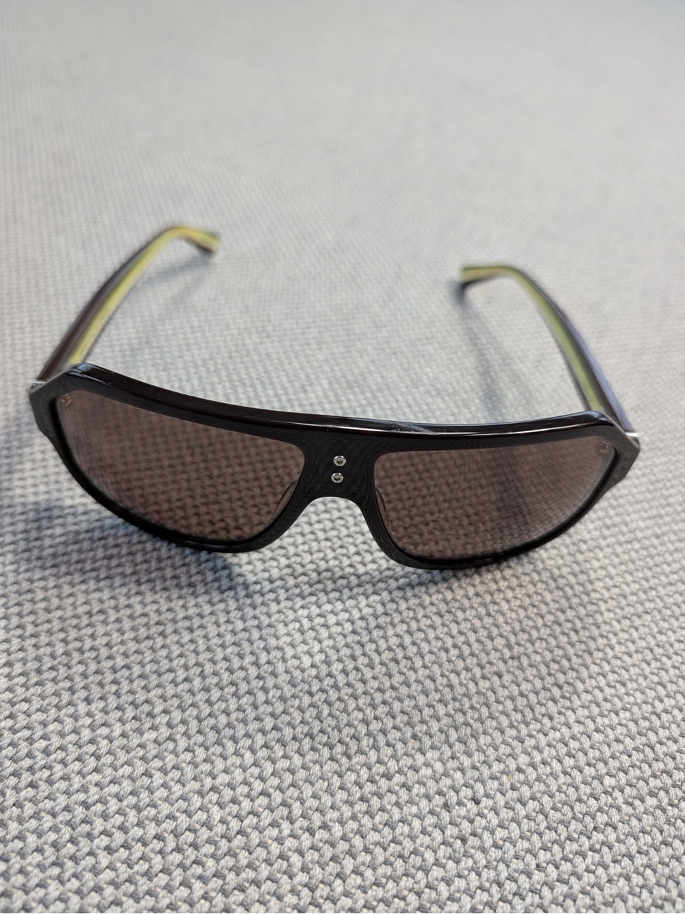 Sama by S.Vance Sunglasses Brown Green Aviator Large Frame 63-14-140